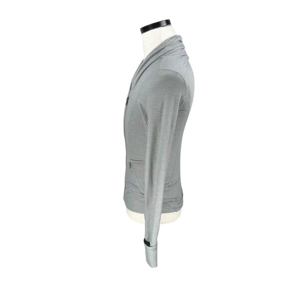 Lululemon Precision Jacket Women’s 6 Heathered Battleship Gray Four-way Stretch - Picture 3 of 9